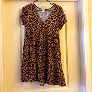 Womens Leopard Print Minidress
